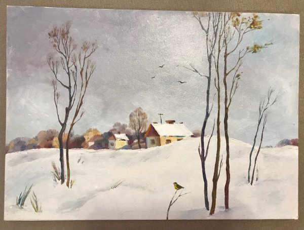 Зинаида Серебрякова зимний пейзаж (село Нескучное)