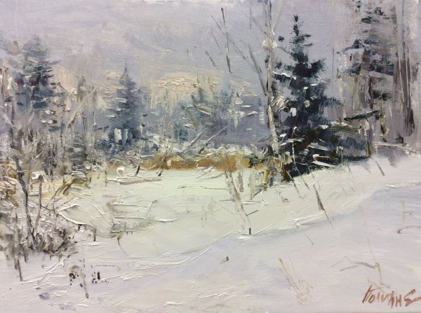Художник Басов Сергей зимние пейзажи