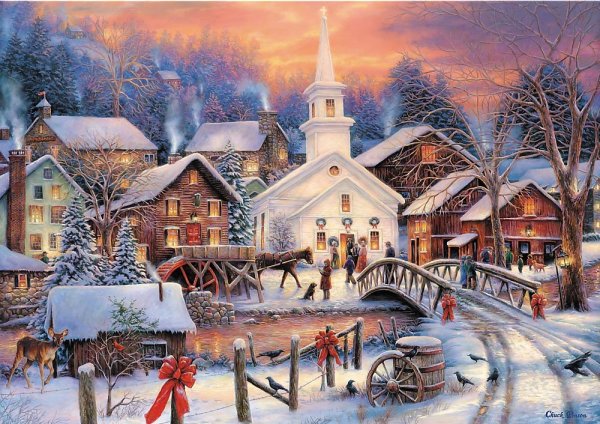Thomas Kinkade Рождественские домики