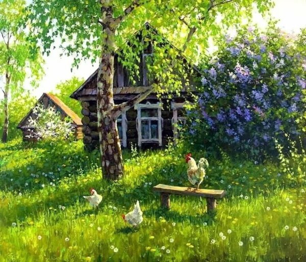 Менстед Петер деревня избы