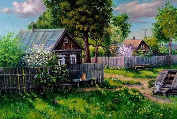 Александр Григорьев деревенский пейзаж
