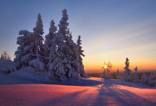 Уральские горы в Республике Коми зимой