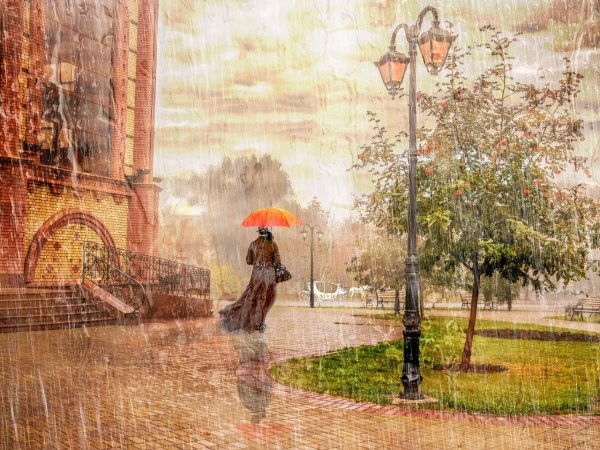 Дождливая осень в городе