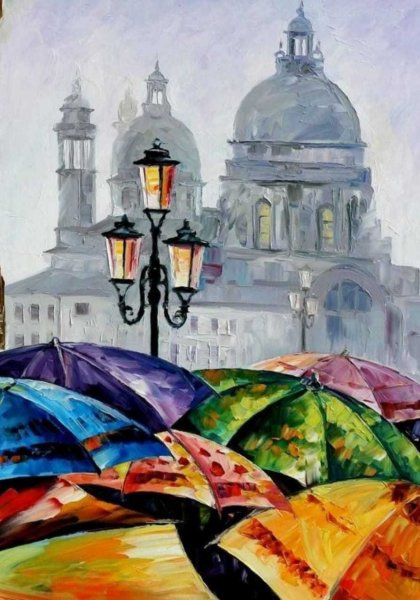 Леонид Афремов зонтики