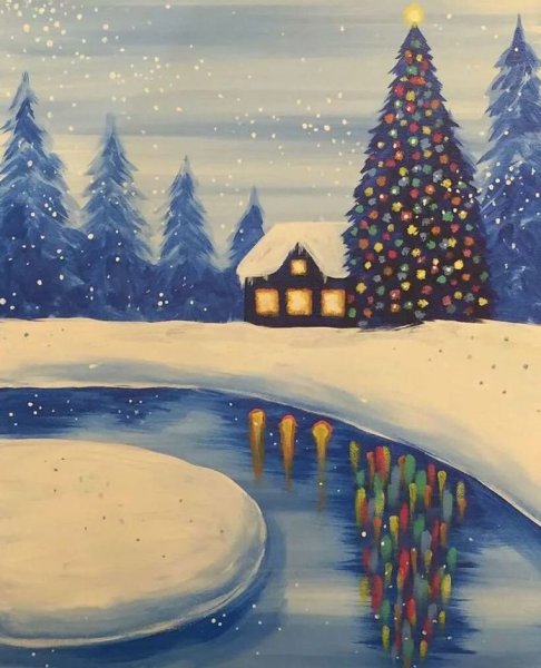 Зимний пейзаж в садик