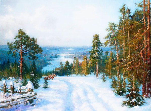 Зимние пейзажи художника Владимира Юрьевича Жданова
