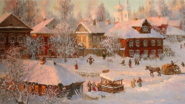 Владимир Жданов "Рождественский вечер в Загорске"