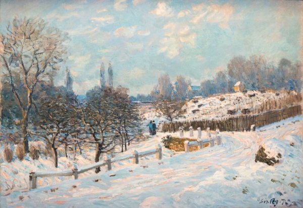 • Альфред Сислей. Мороз в лувесьенне. 1873.