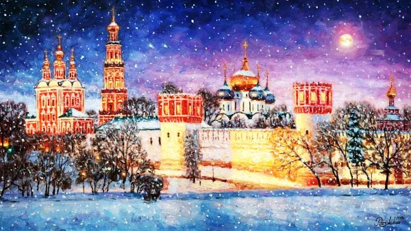 Живопись Игоря Разживина зима