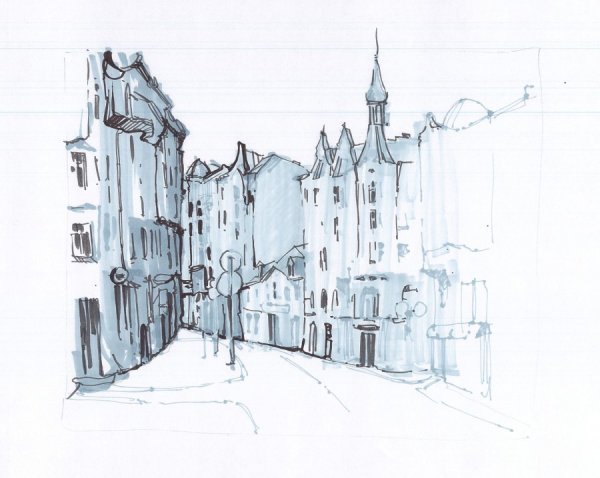 Легкий скетч город