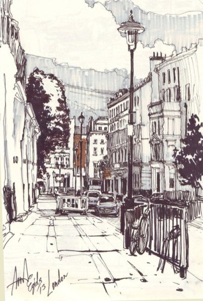 Анна Эгида городской скетчинг