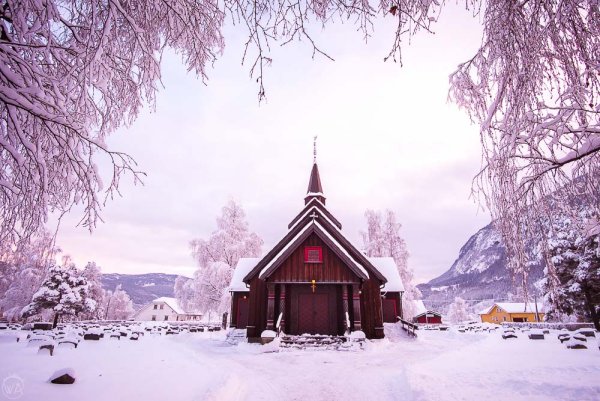 Норвегия горы зима