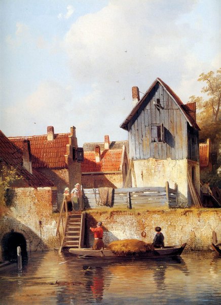 Charles Henri Joseph Leickert зимний пейзаж