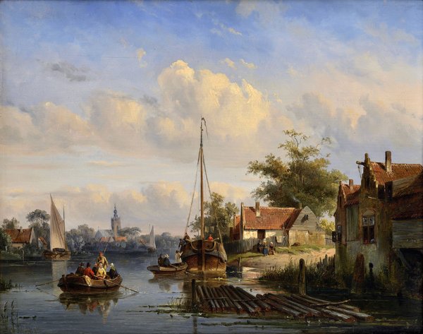 Шарль Лейкерт зимний пейзаж