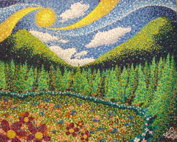 Пуантель техника пейзаж