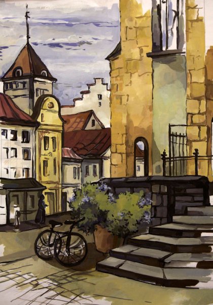 Композиция городской пейзаж