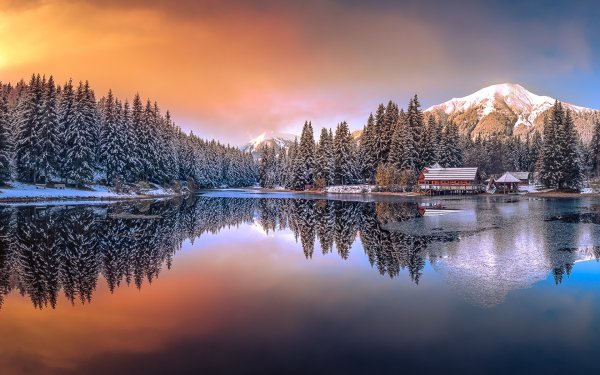 Озеро Блаузее, Швейцария зима