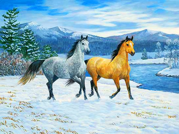 Художница Персис Клейтон Вейерс кони