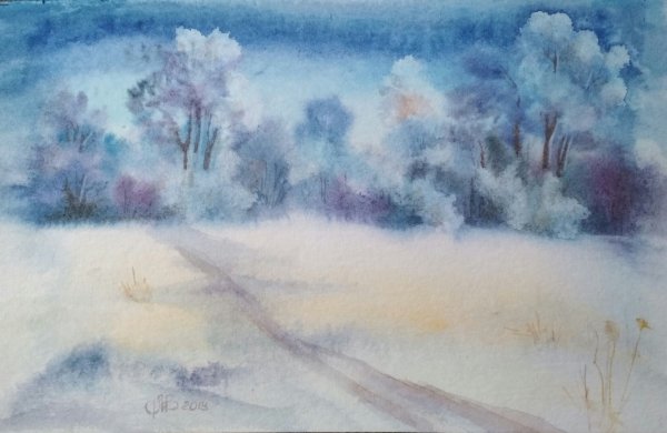 Нина Петровская художник зимний пейзаж