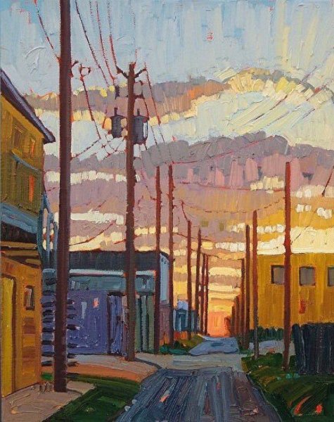 Декоративная живопись осеннего пейзажа