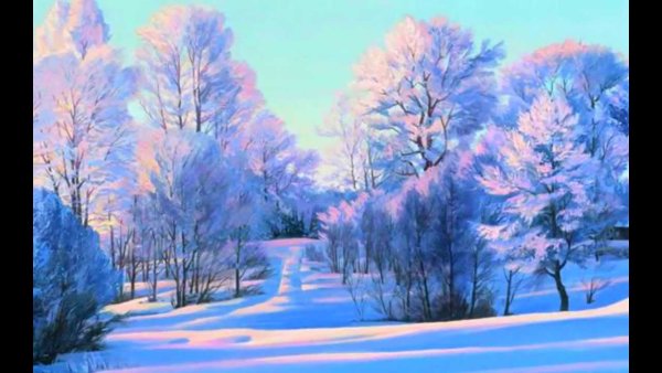 Правополушарное рисование зима