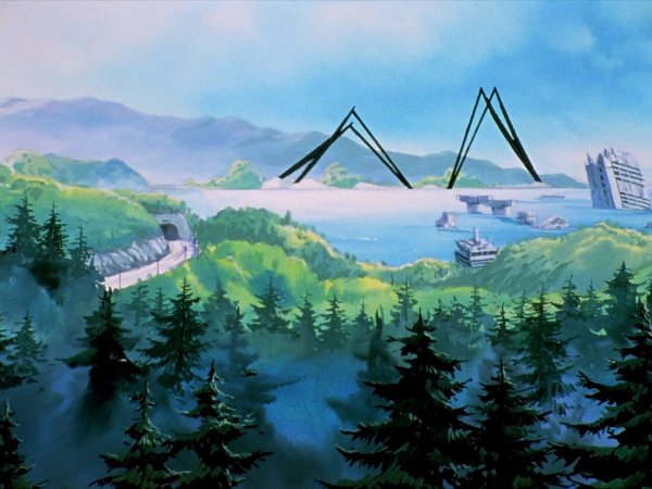 Аниме пейзажи Евангелион