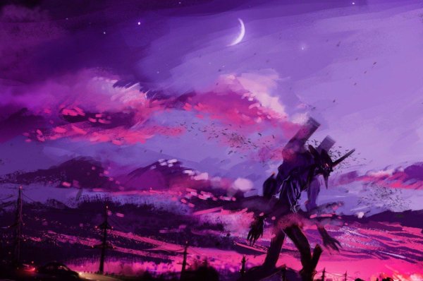 Аниме пейзажи Евангелион