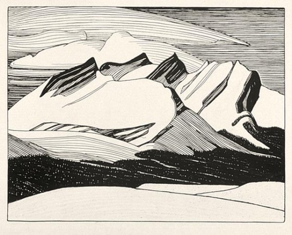 Графическая композиция горы