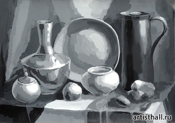 Академическая живопись акварель гризайль