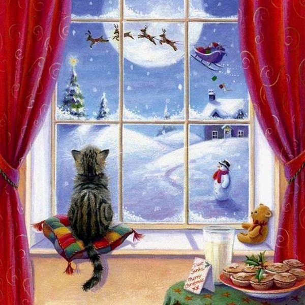 Снег за окном