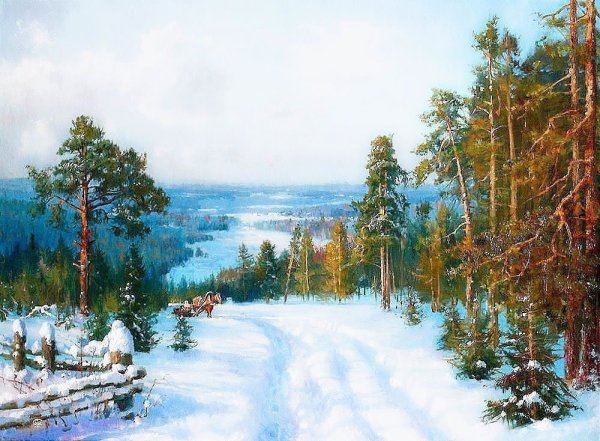 Владимир Жданов зимние картины