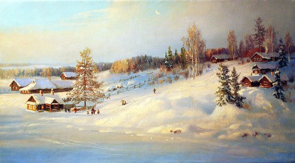 Жданов Владимир Юрьевич зимний пейзаж.