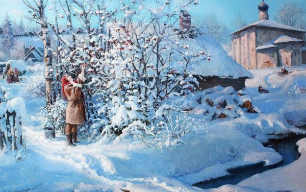 Художник Владимир Жданов Весна в Печорах