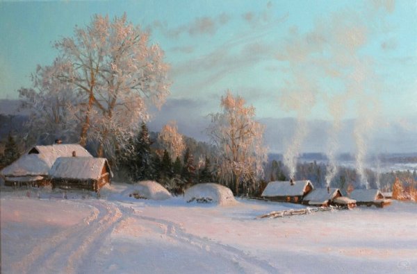 Жданов Владимир Юрьевич зимний пейзаж.