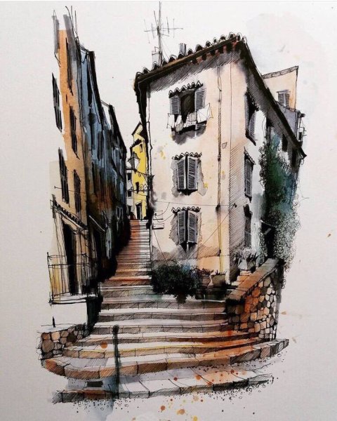 Пейзаж маркерами