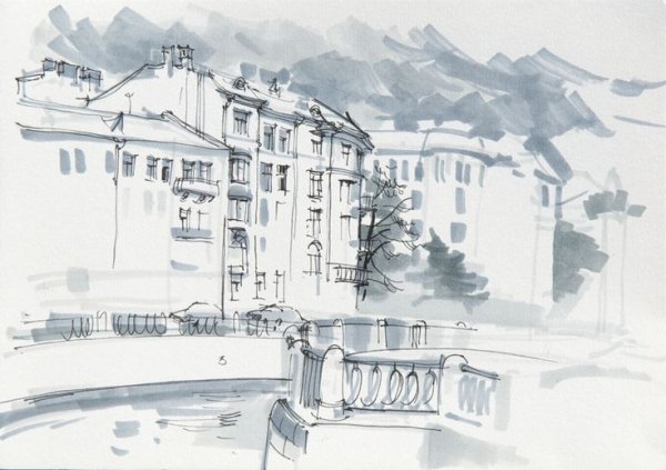 Скетчинг Италия Венеция