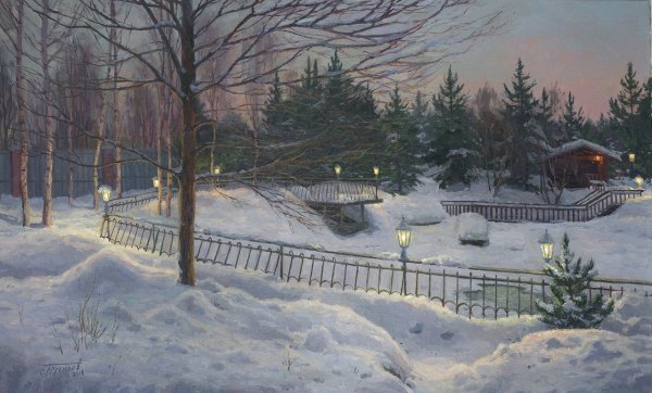 Станислав Брусилов пейзажи зима