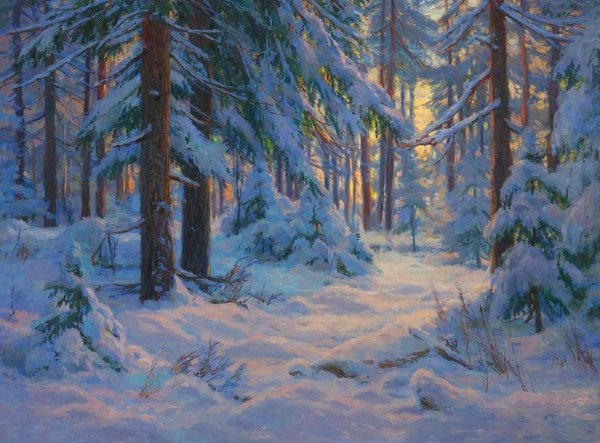 Станислав Брусилов пейзажи зима
