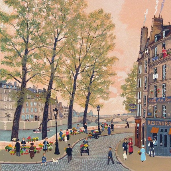 Графический пейзаж со стаффажем