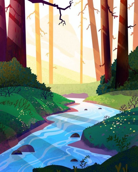 Мультяшные пейзажи