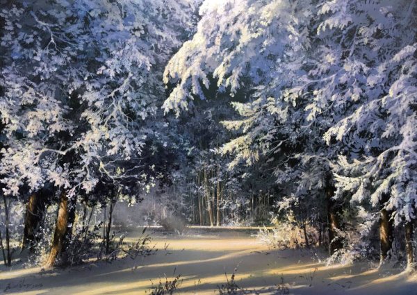 Художник Юшкевич Виктор Николаевич зима