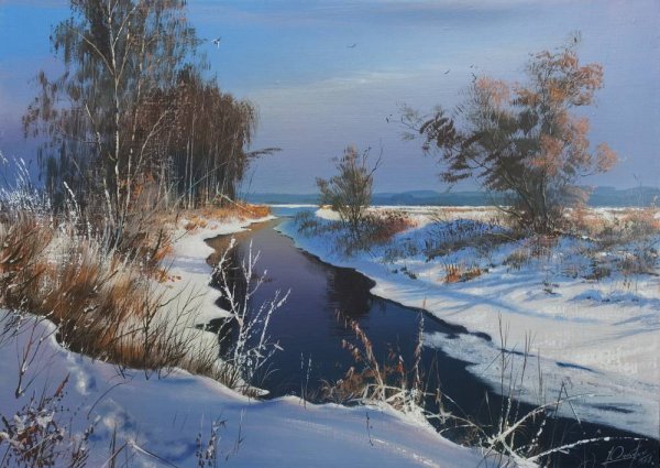 Художник Виктор Юшкевич зима