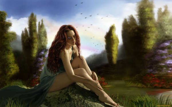 Пейзаж с людьми