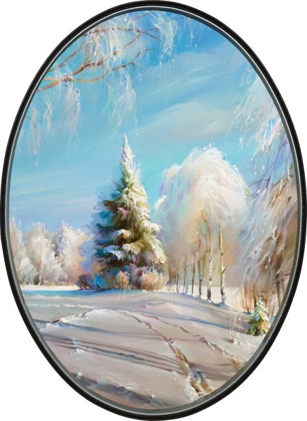 Пейзаж в овале