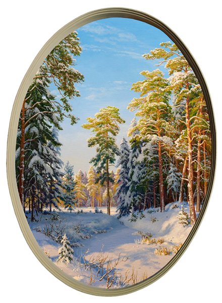 Пейзаж в овале