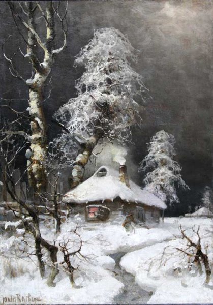 Клевер ю.ю.(1850-1924)- зимний пейзаж