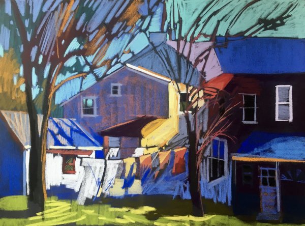 Бутырский художник Вечерний трамвайчик