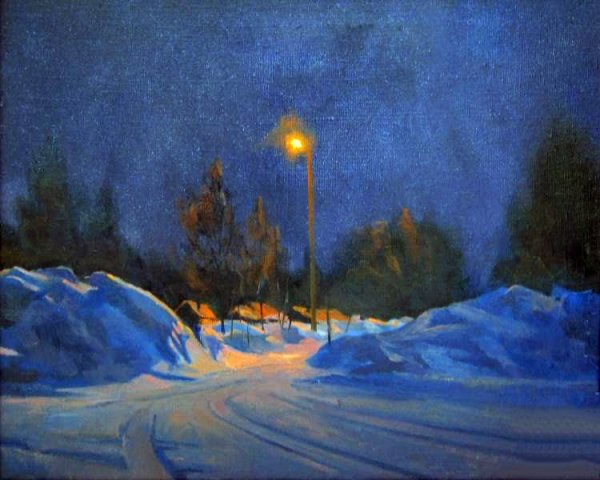 Зимняя Лунная ночь в живописи