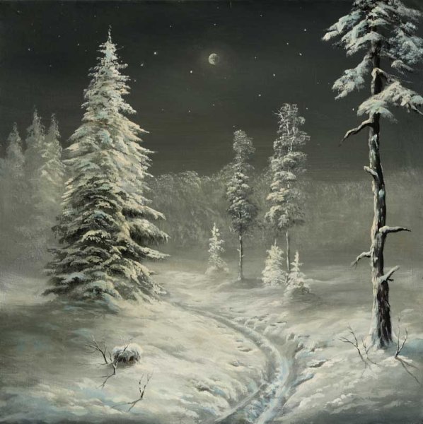 Художник Сергей Кольба картины зима