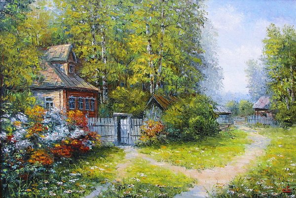 Синев Евгений прекрасные Деревенские пейзажи